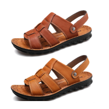 SE1963W Summer PU Handmade Outdoor Shoes Men Sandals Classic For Male Soft Walking Beach Sandalias Sandal Slides